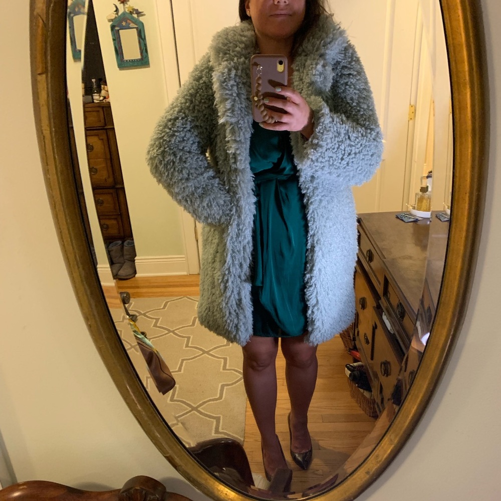 Wild Fable Faux Fur Blue Coat🦋